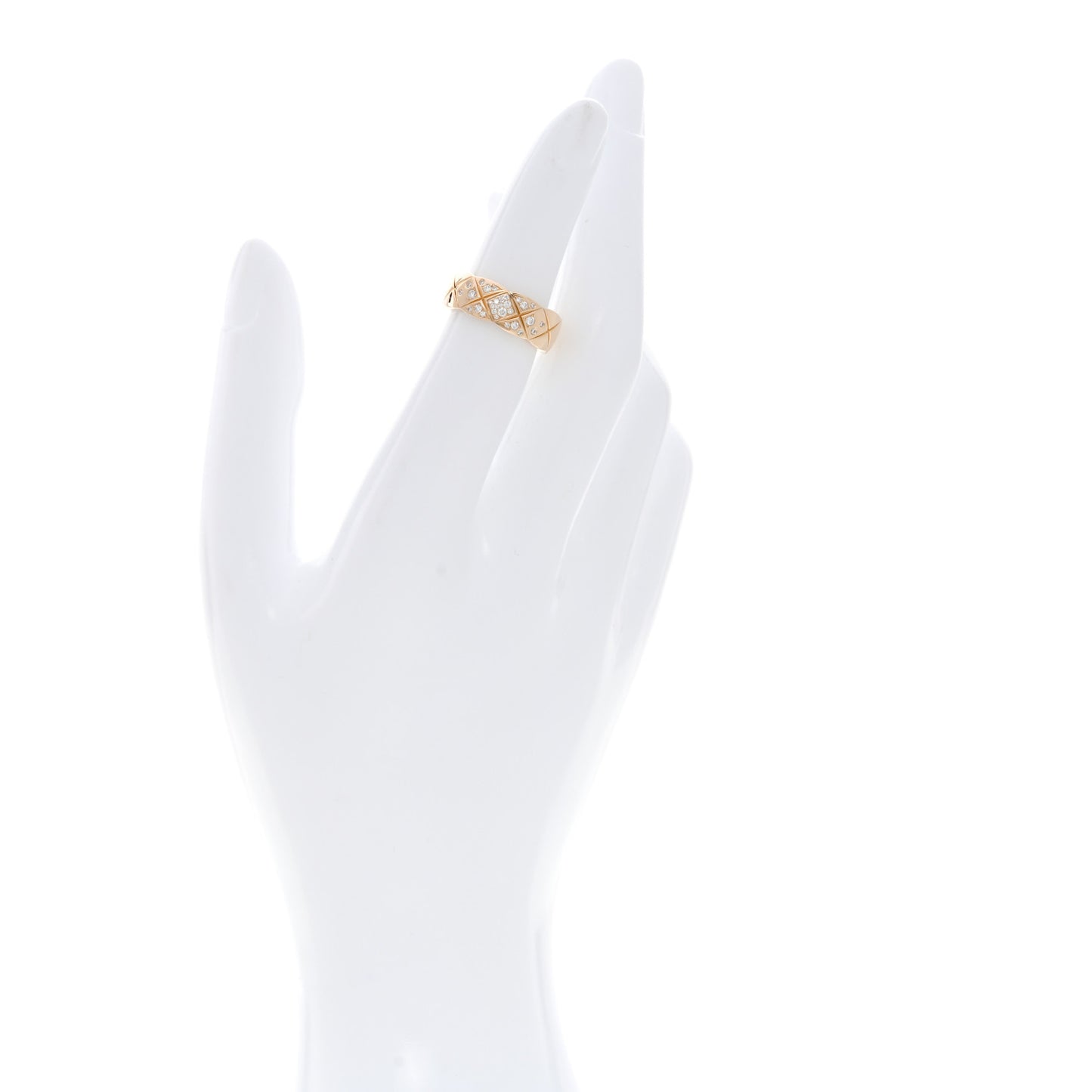 18K Yellow Gold Diamond Small Coco Crush Ring 48 4.5