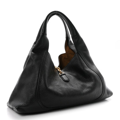 Gucci Grained Calfskin Softbit Maxi Shoulder Bag Black 4 of 11