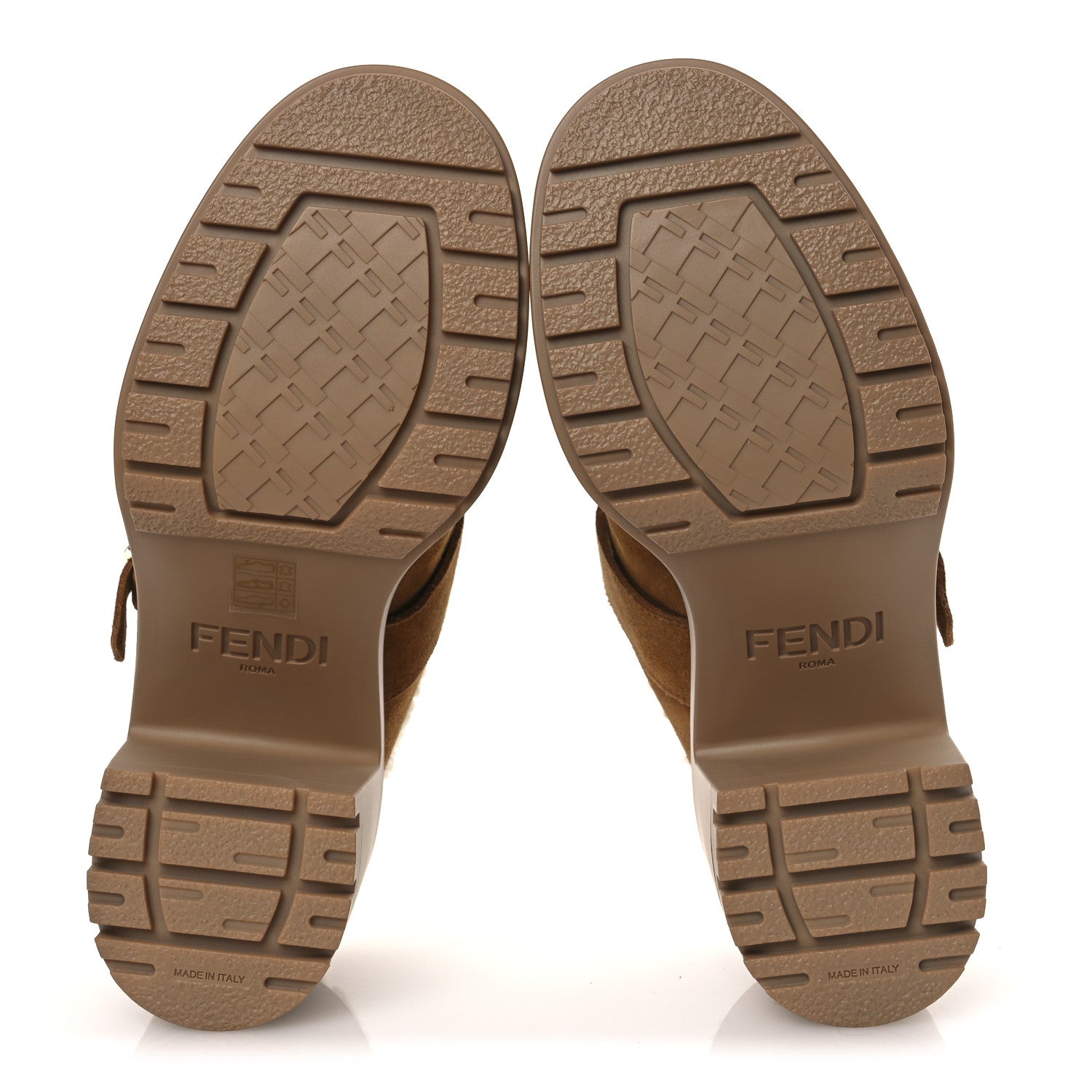 Fendi Suede Shearling Clogs 39 Caramel Latte 7 of 11