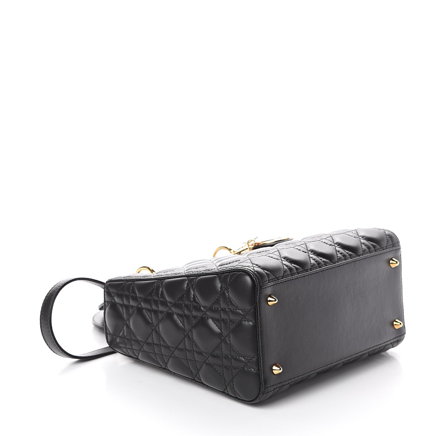Lambskin Cannage Medium Lady Dior Black