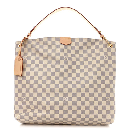 Louis Vuitton Damier Azur Graceful MM Rose Ballerine 1 of 10