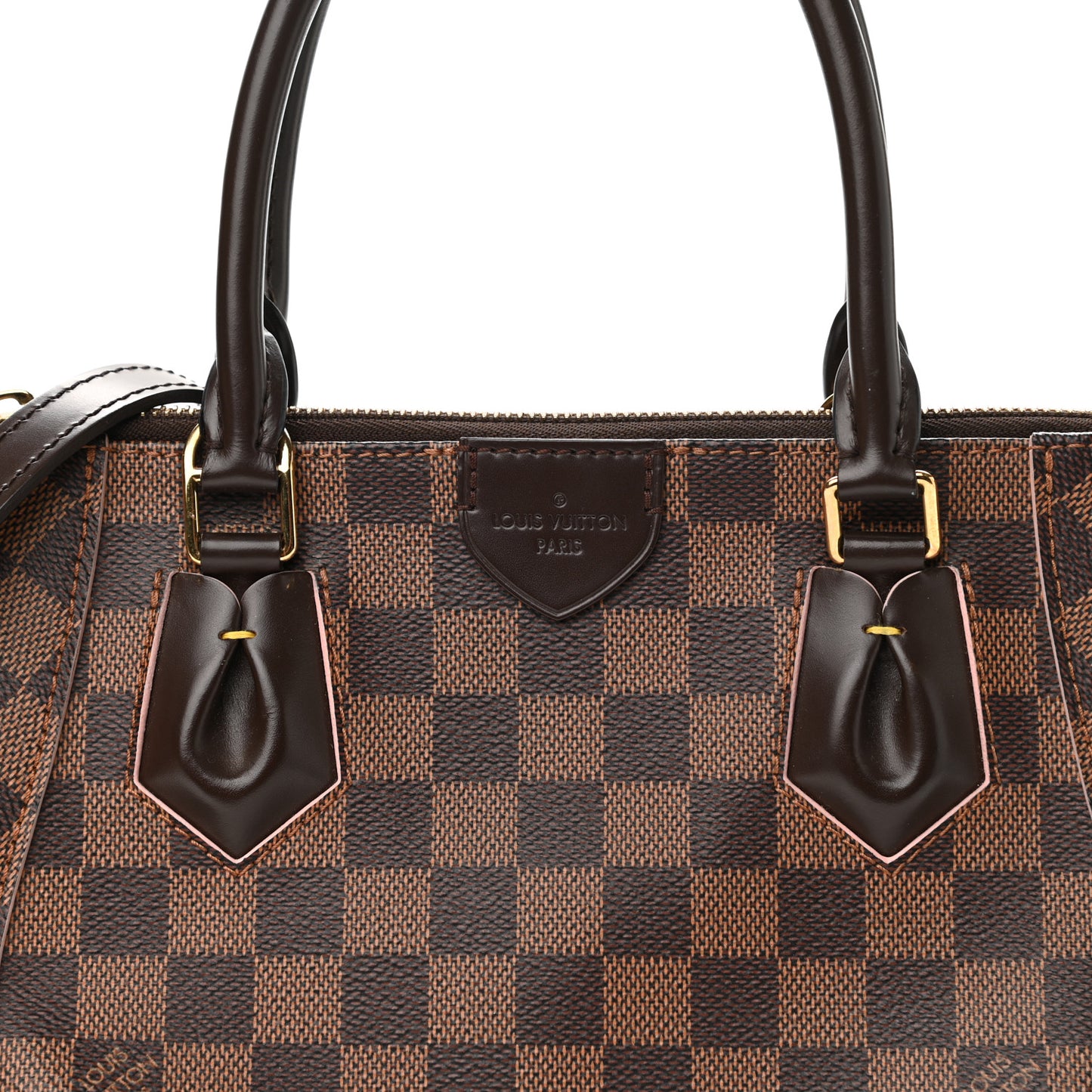 Damier Ebene Caissa Tote PM Rose Ballerine