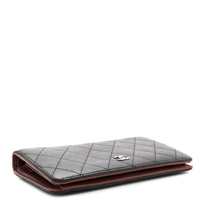 Chanel Lambskin Quilted Yen Wallet Black 4 of 8