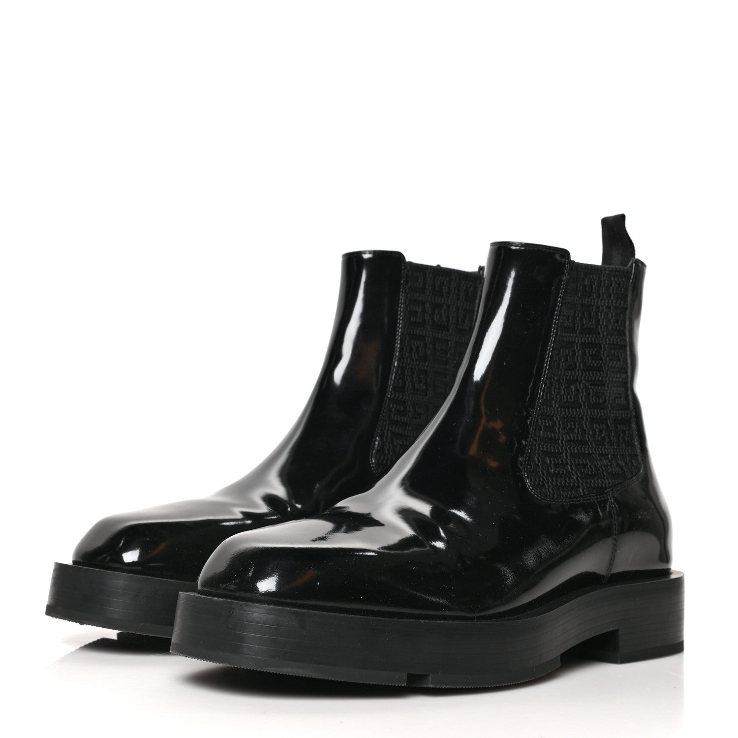 Givenchy Patent Logo Chelsea Boots 38 Black 3 of 9