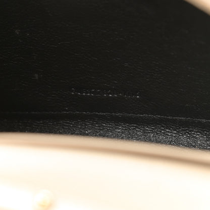 Saint Laurent Grain De Poudre Matelasse Chevron Monogram Chain Wallet Nude Powder 8 of 11