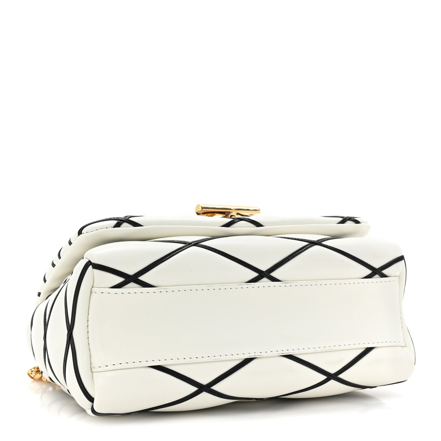 Lambskin Malletage Top Handle GO-14 MM White Black