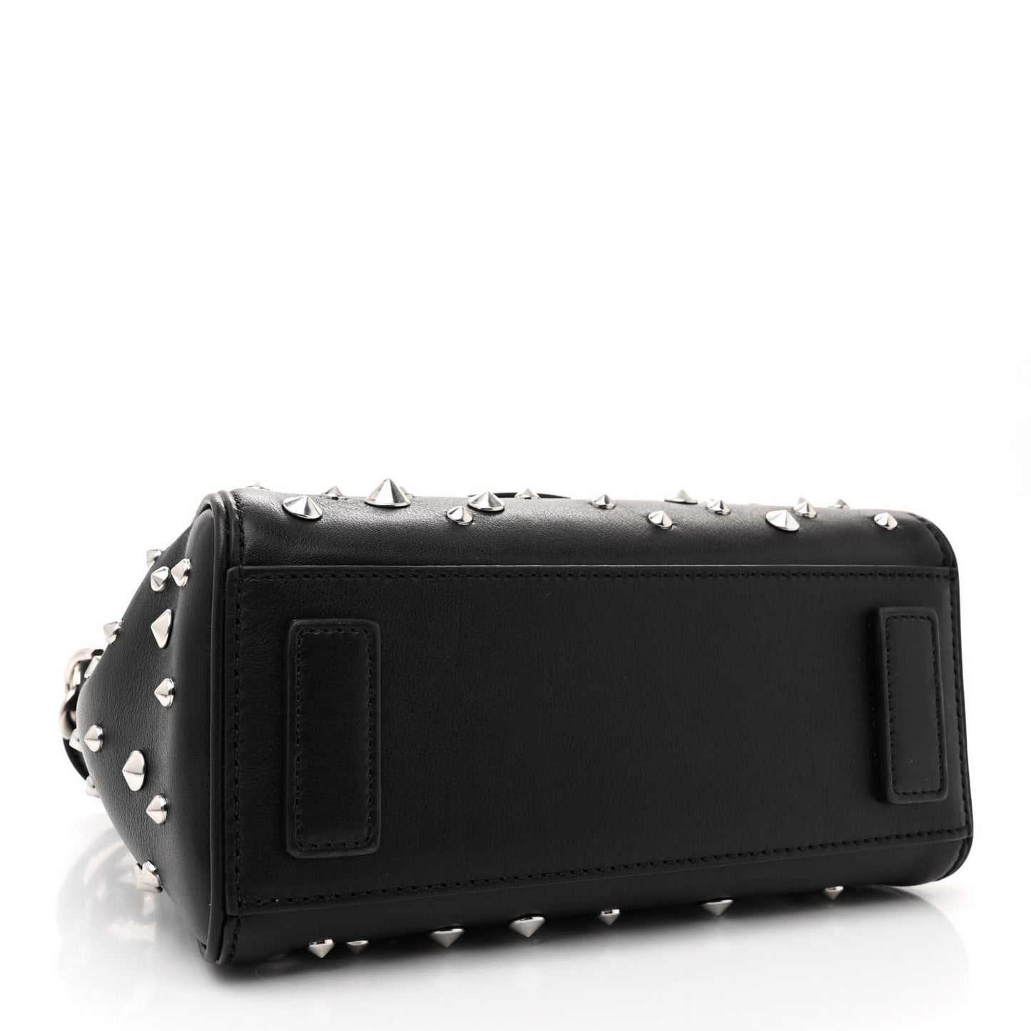 Calfskin Spiked Small La Medusa Bag Black