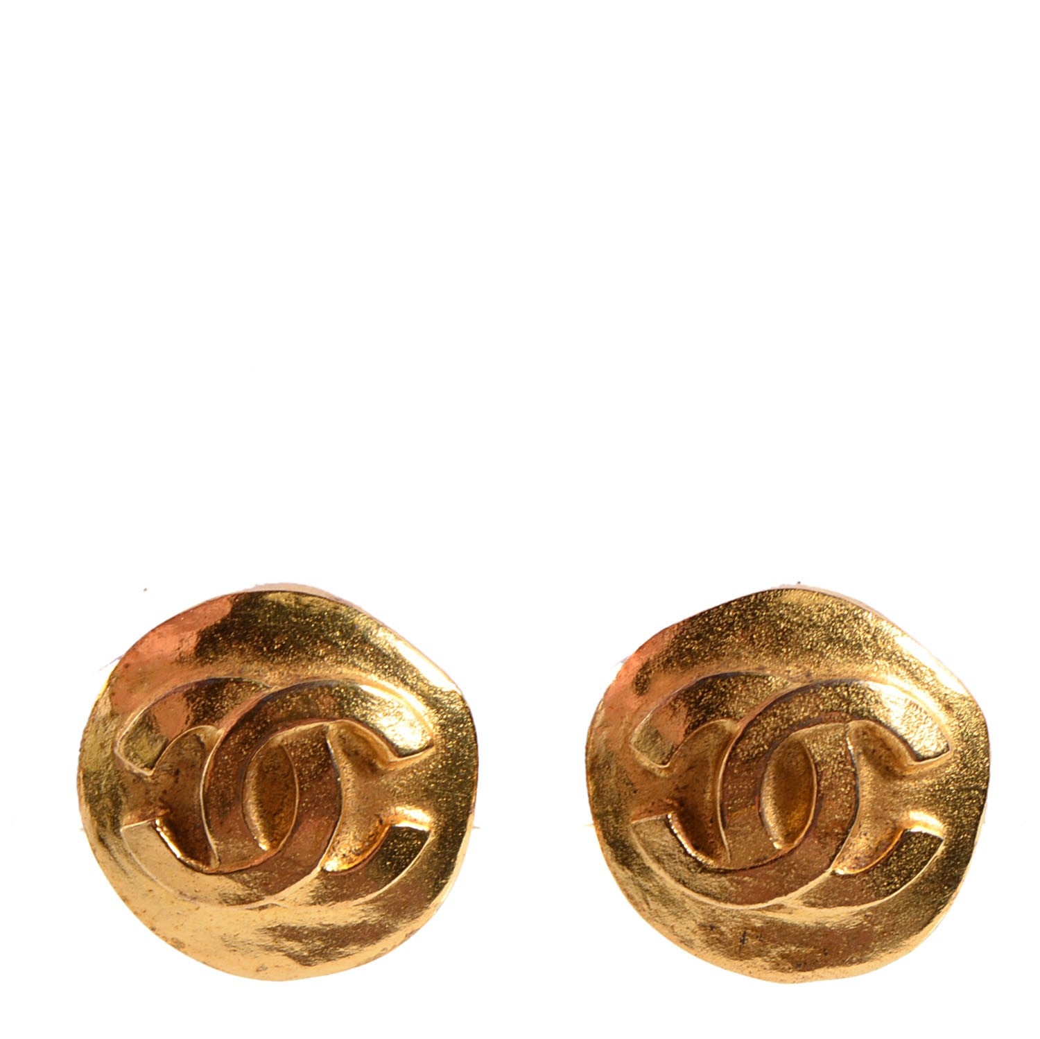 Chanel CC Clip On Earrings Gold 1 of 4