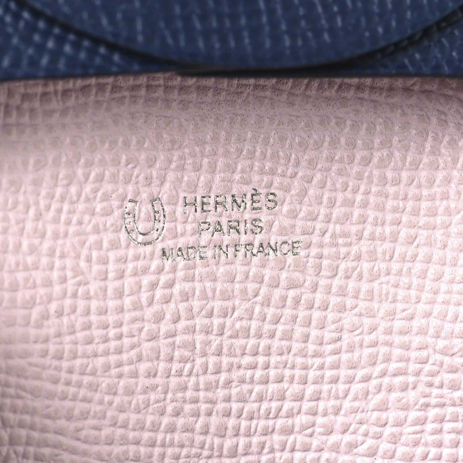 Hermes Epsom Verso Horseshoe Bastia Coin Purse Bleu Navy Mauve Pale 6 of 6