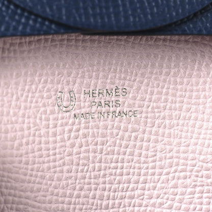 Hermes Epsom Verso Horseshoe Bastia Coin Purse Bleu Navy Mauve Pale 6 of 6