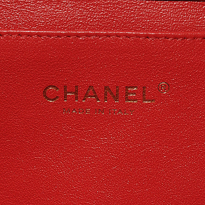Chanel Lambskin Quilted Clutch Flap Red 3 of 9