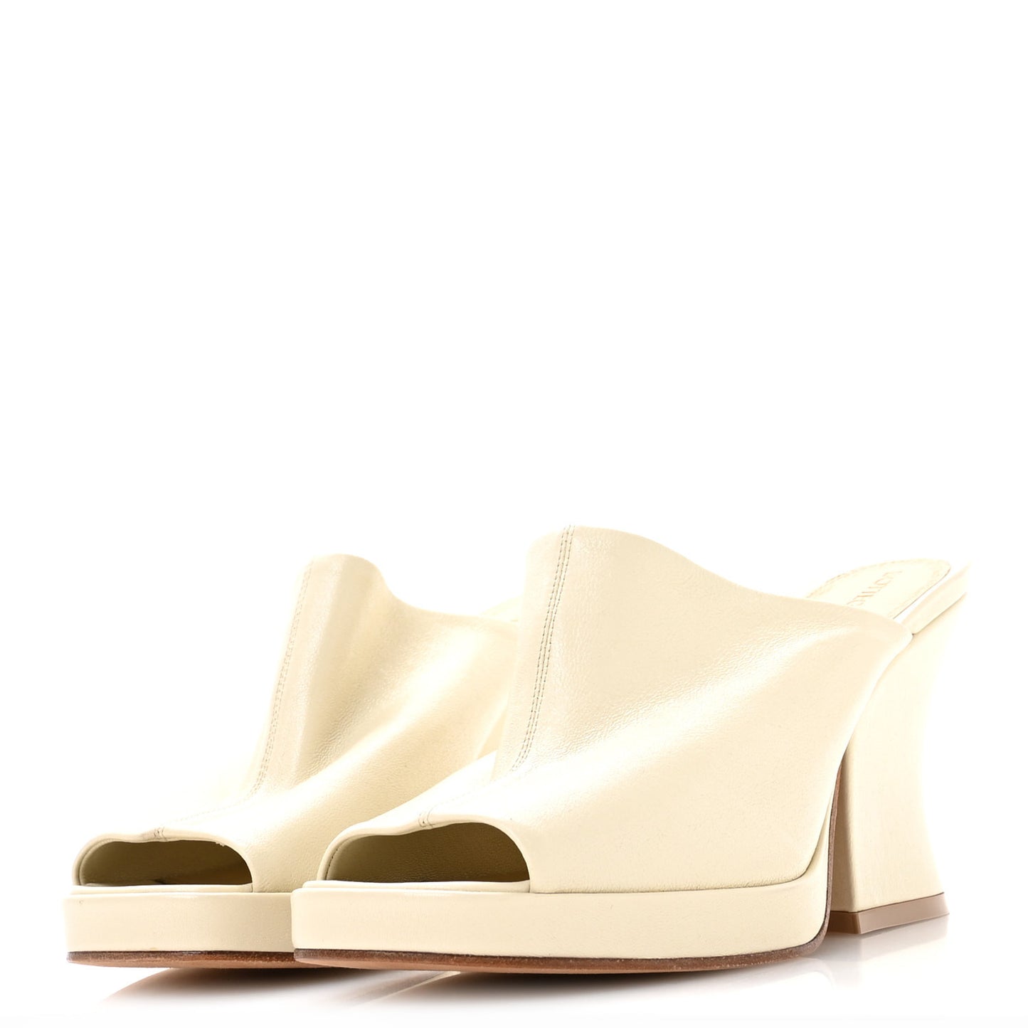 Nappa Stack Mule Sandals 37 Sea Salt