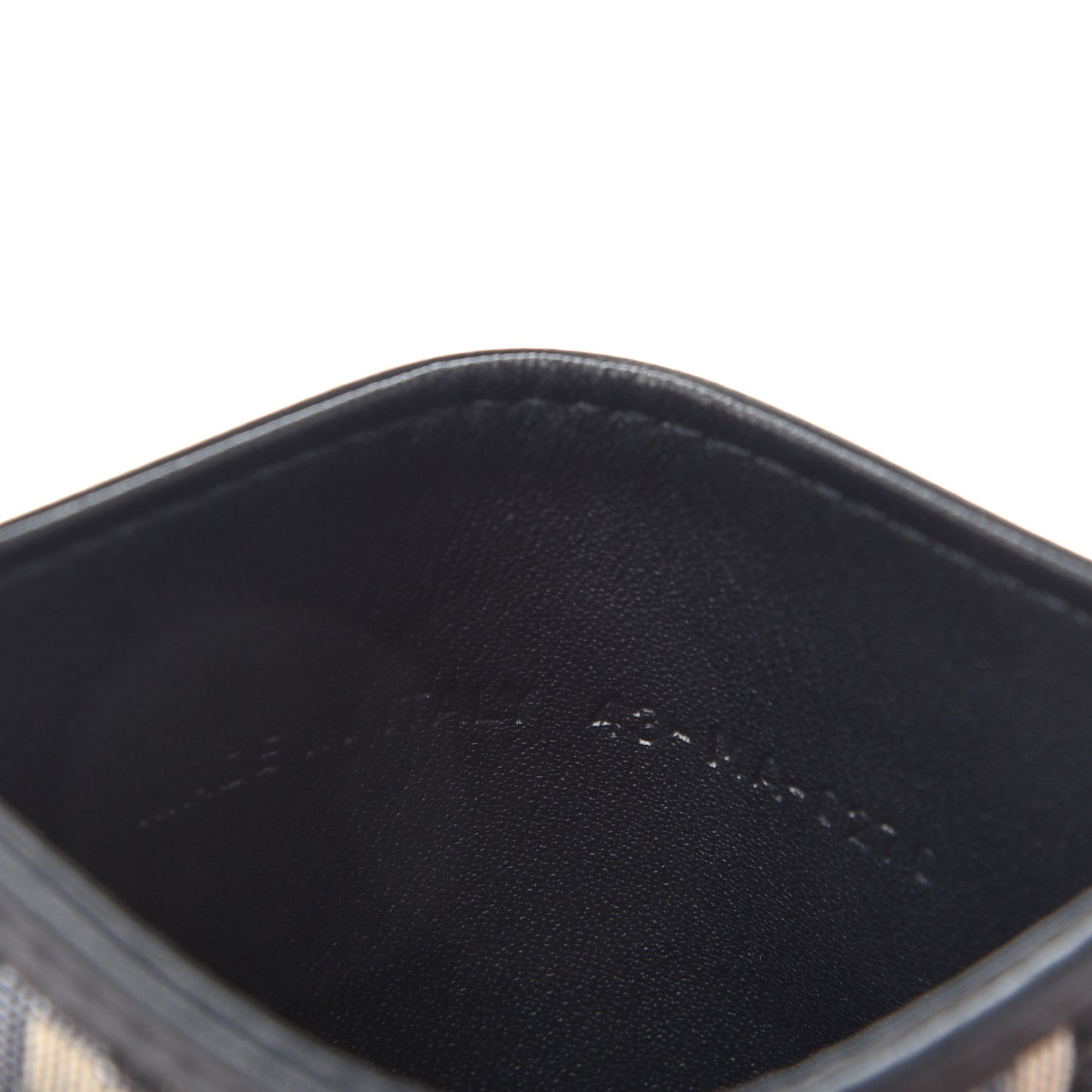 Oblique Calfskin Card Holder Black
