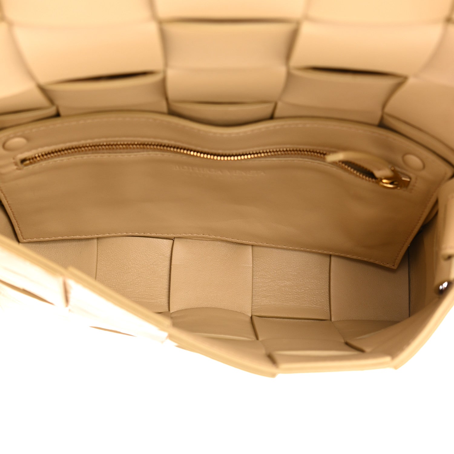 Bottega Veneta Gloss Calfskin Croc Embossed Intreccio Cassette Crossbody Bag Praline 5 of 10