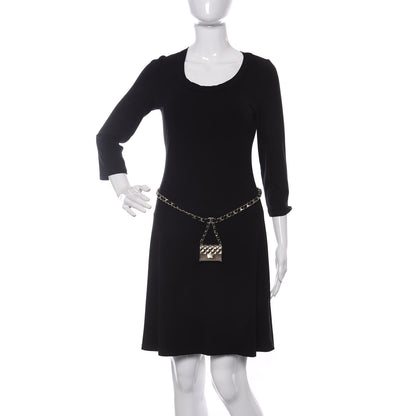 Chanel Lambskin Chain CC Flap Bag Belt 85 Black Gold 2 of 6