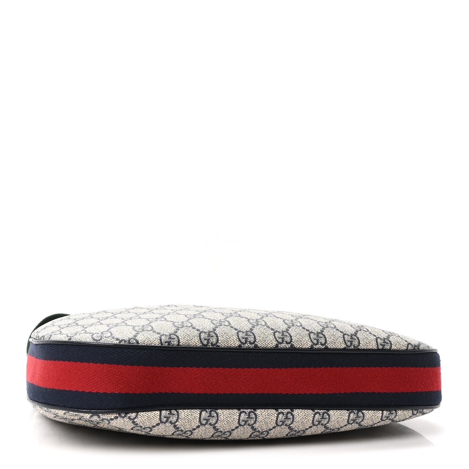 Gucci GG Supreme Monogram Textured Calfskin Web Large Attache Shoulder Bag Beige Blue 4 of 10