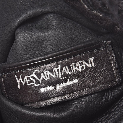 Saint Laurent Mesh Lace Up Corset Tote Black 6 of 7