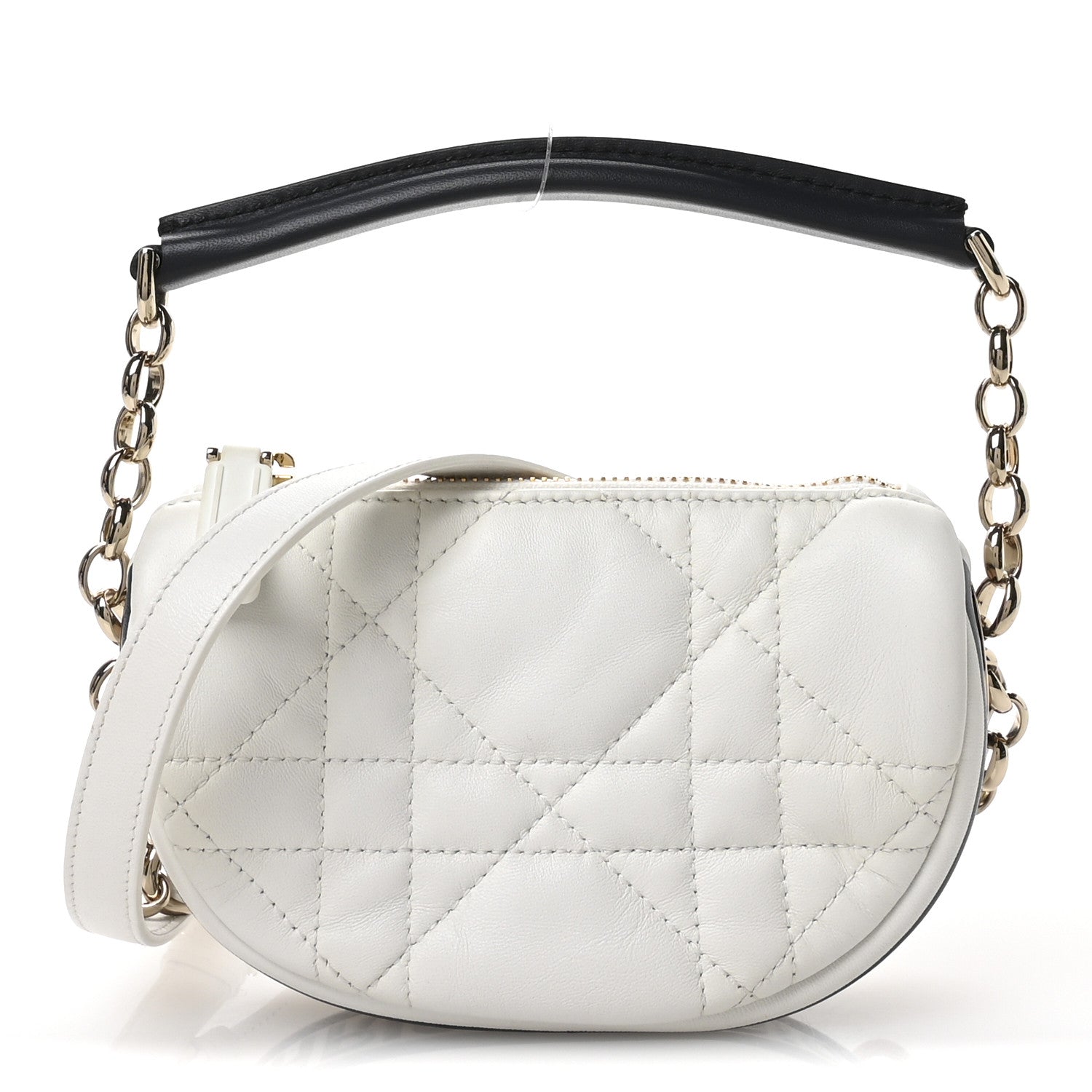 Christian Dior Lambskin Cannage Micro Dior Vibe Hobo Bag White 1 of 11