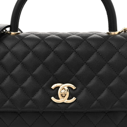 Chanel Caviar Quilted Small Coco Handle Flap Black 8 of 11