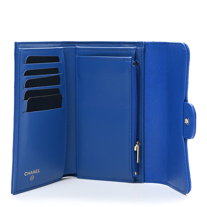 Chanel Caviar Quilted Medium Flap Wallet Blue 5 of 7