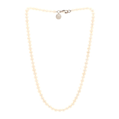 Tiffany Sterling Silver Freshwater Cultured Pearl 5.5-6mm Ziegfeld Necklace 3 of 5