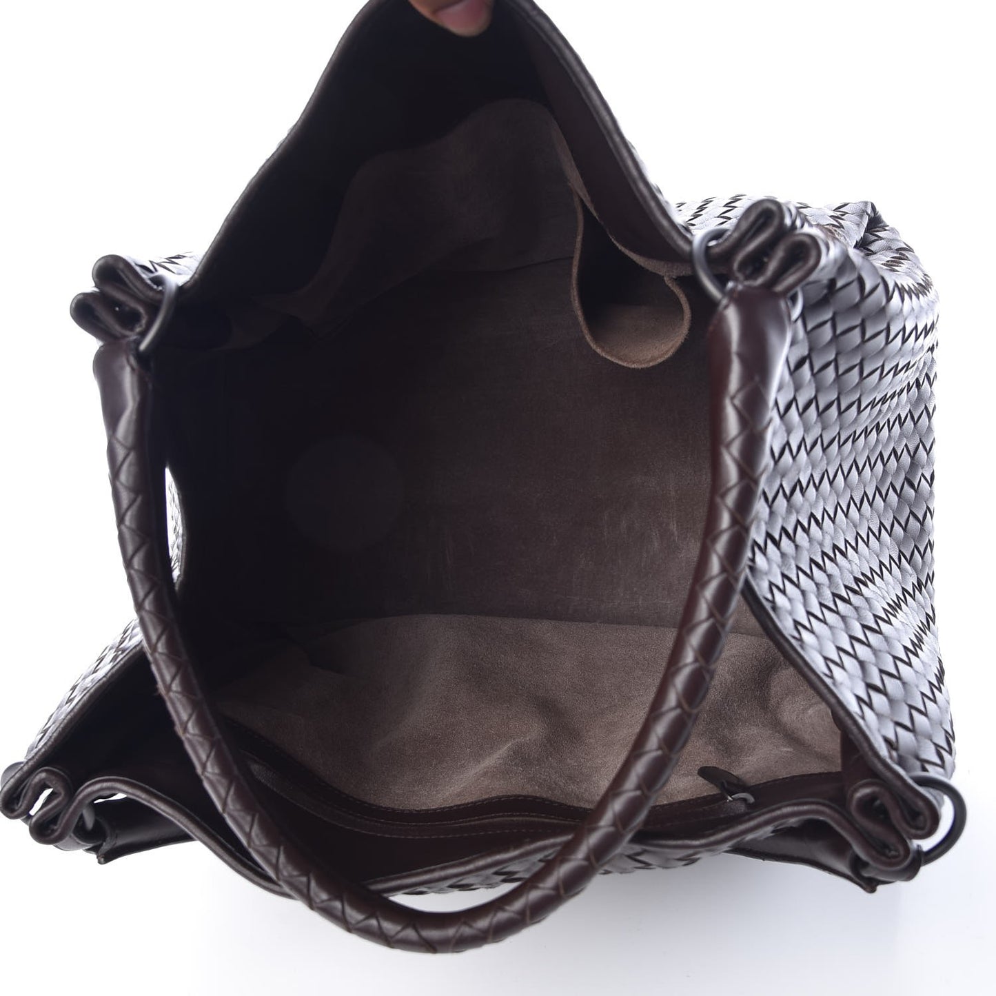 Nappa Intrecciato Parachute Bag Ebano