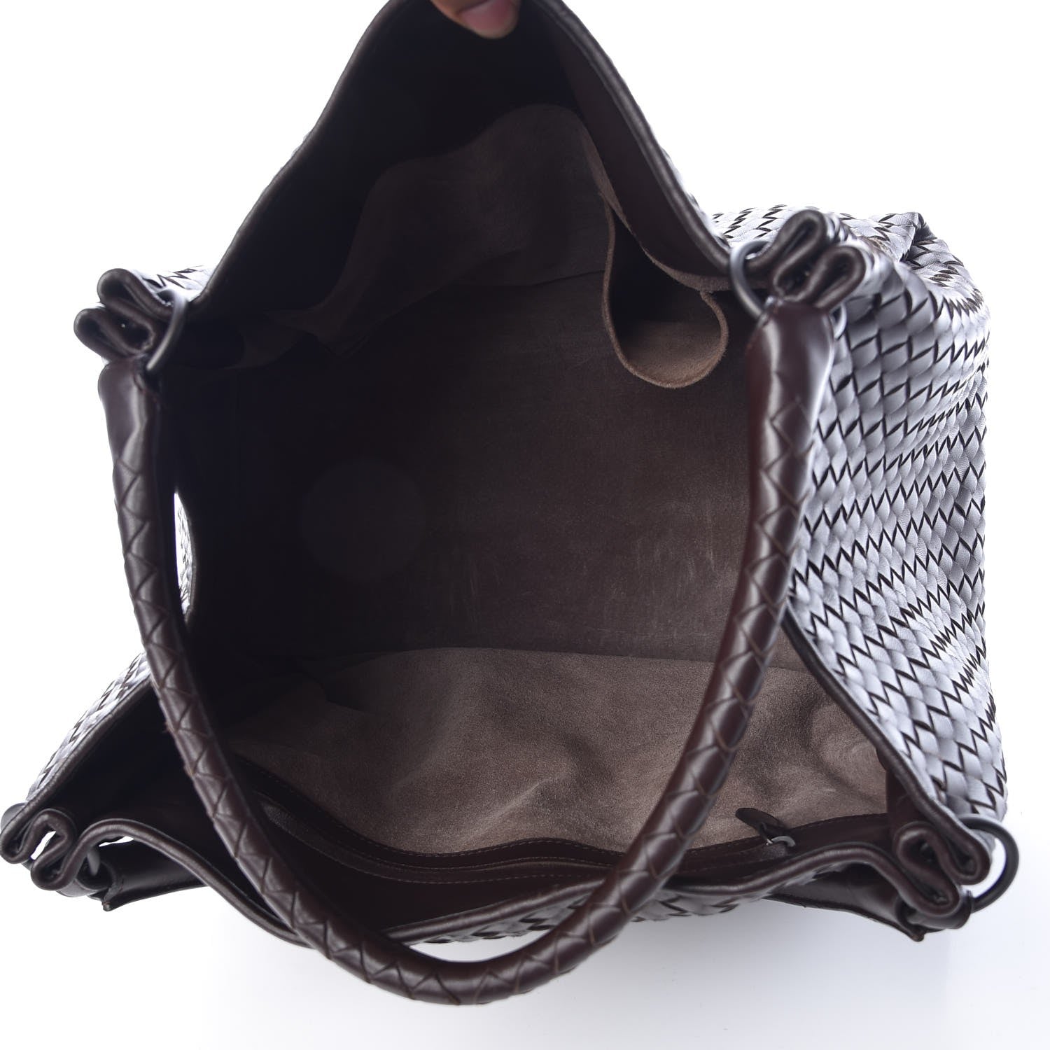 Bottega Veneta Nappa Intrecciato Parachute Bag Ebano 5 of 6