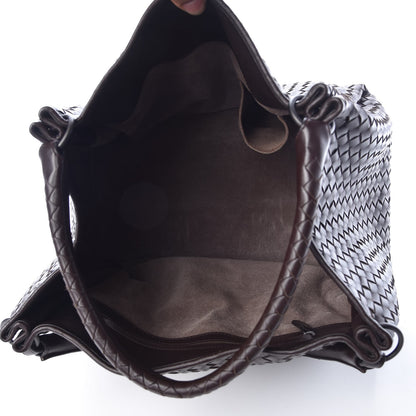 Bottega Veneta Nappa Intrecciato Parachute Bag Ebano 5 of 6