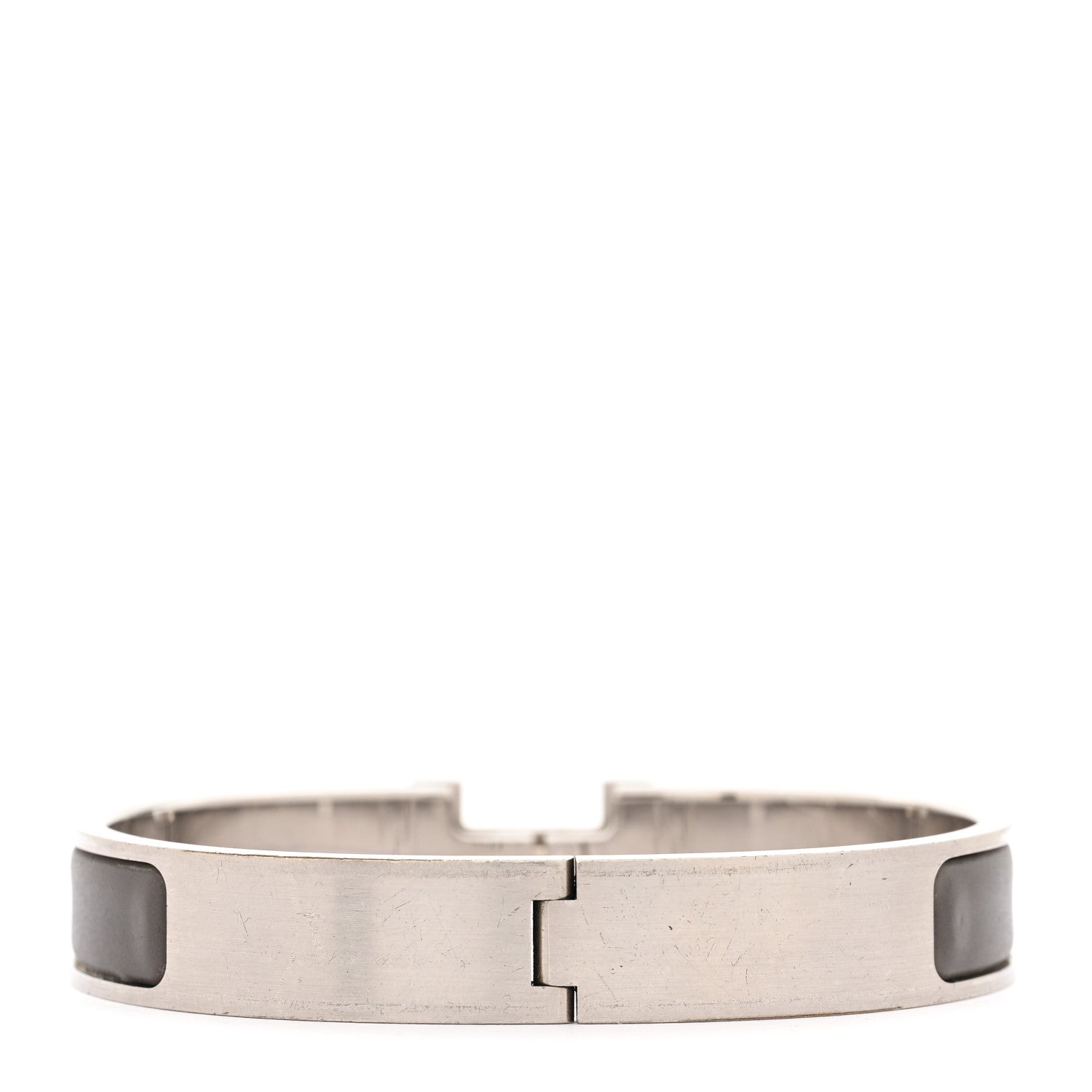 Hermes Matte Enamel Narrow Clic Clac HH Bracelet T4 Etain 3 of 5