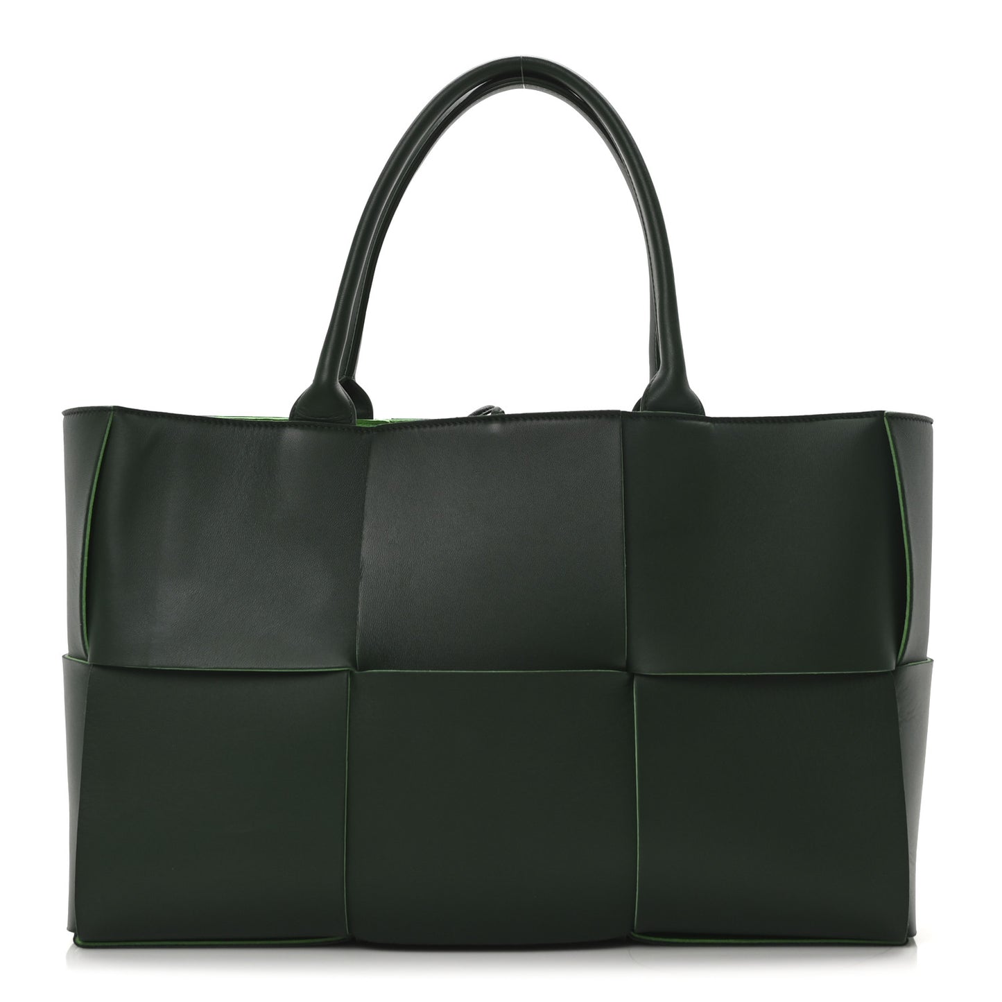 Calfskin Maxi Intrecciato Medium Arco Tote Raintree