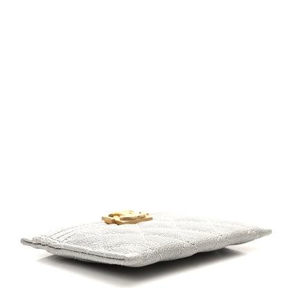 Chanel Caviar Quilted Boy Card Holder Grey 4 of 9