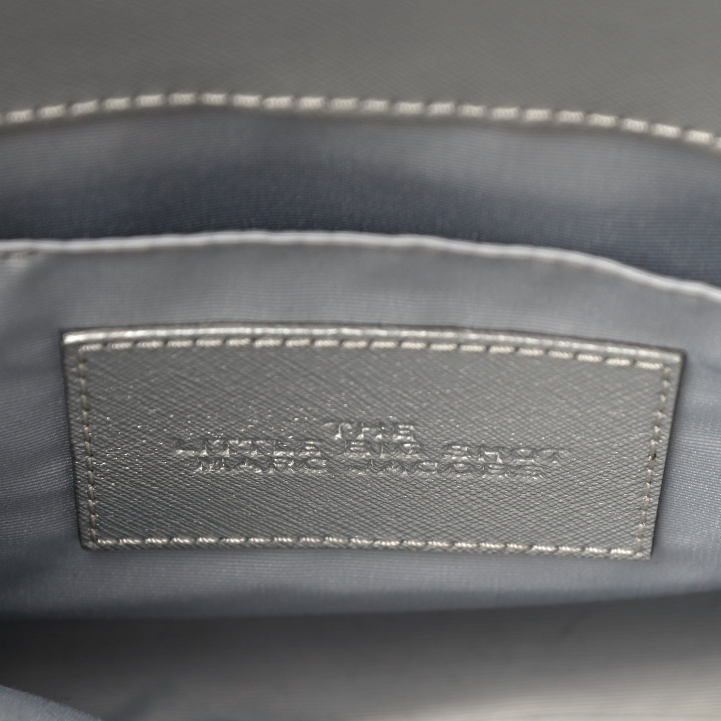 Metallic Saffiano Big Shot Tote Silver