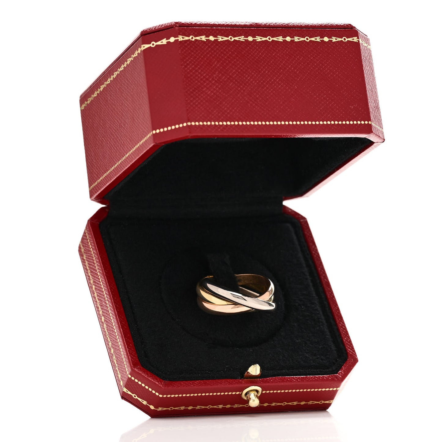 18K Pink Yellow White Gold Small Trinity Ring 63 10.25