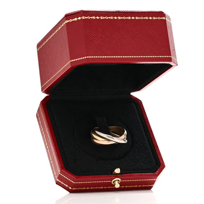 Cartier 18K Pink Yellow White Gold Small Trinity Ring 63 10.25 5 of 5