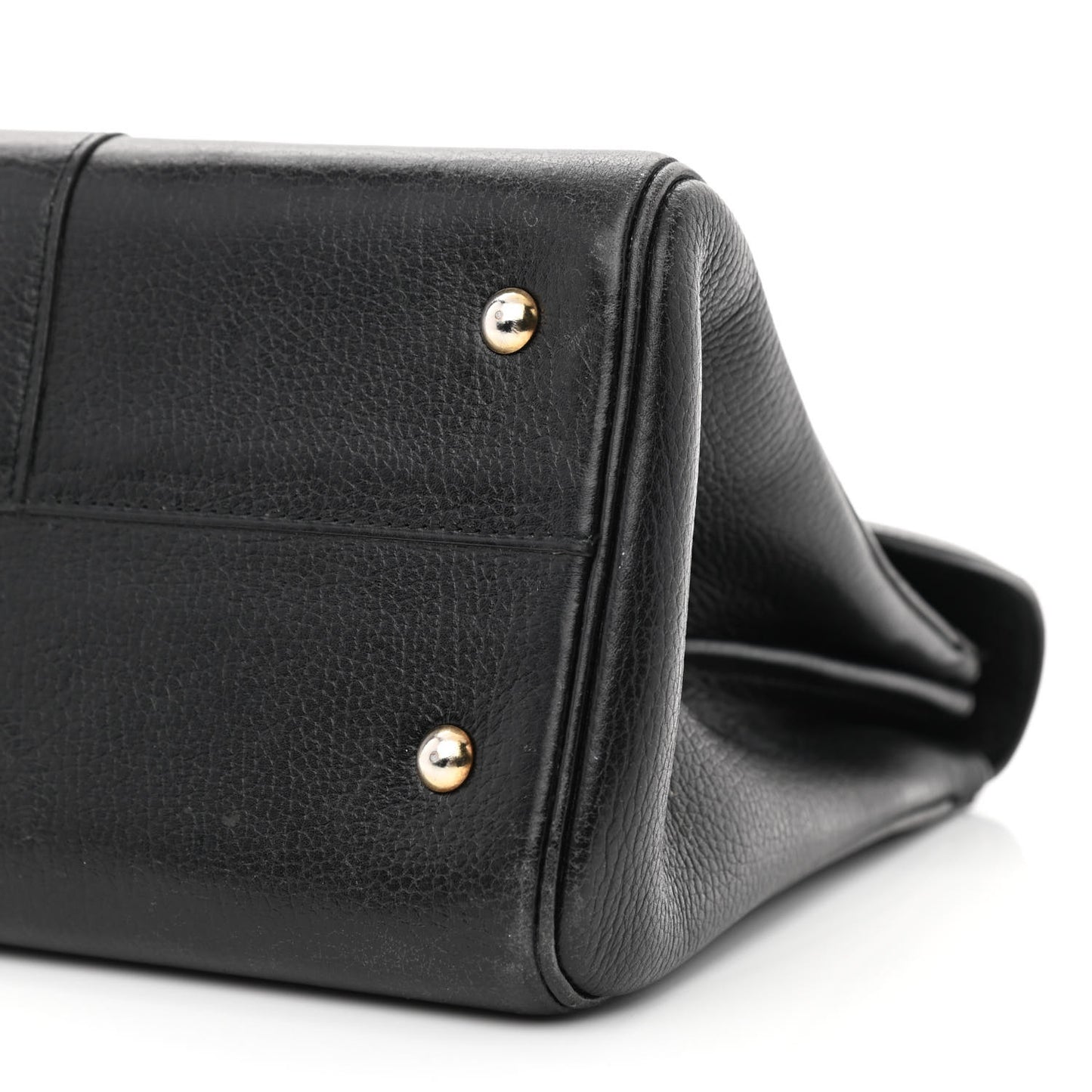 Crispy Calfskin MM Brillant Satchel Black