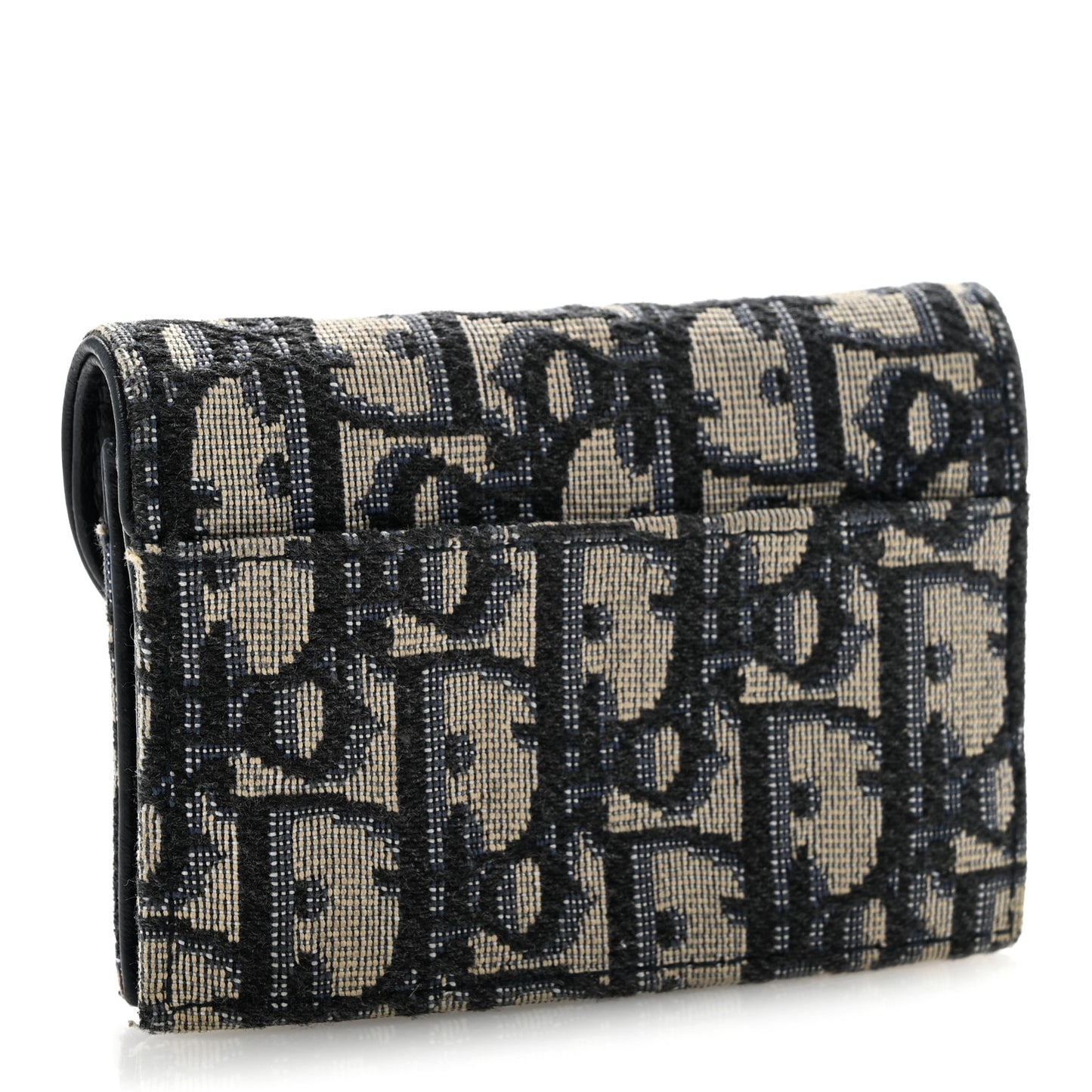 Oblique Saddle Card Holder Blue