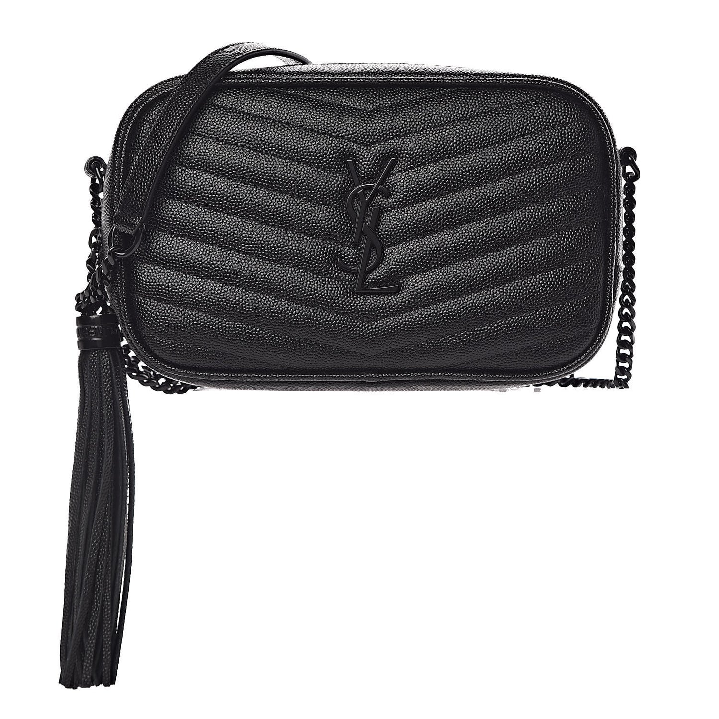 Grain De Poudre Matelasse Monogram Mini Lou Camera Bag Black