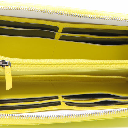 Chanel Patent Quilted Zip Around Wallet Yellow 5 of 7
