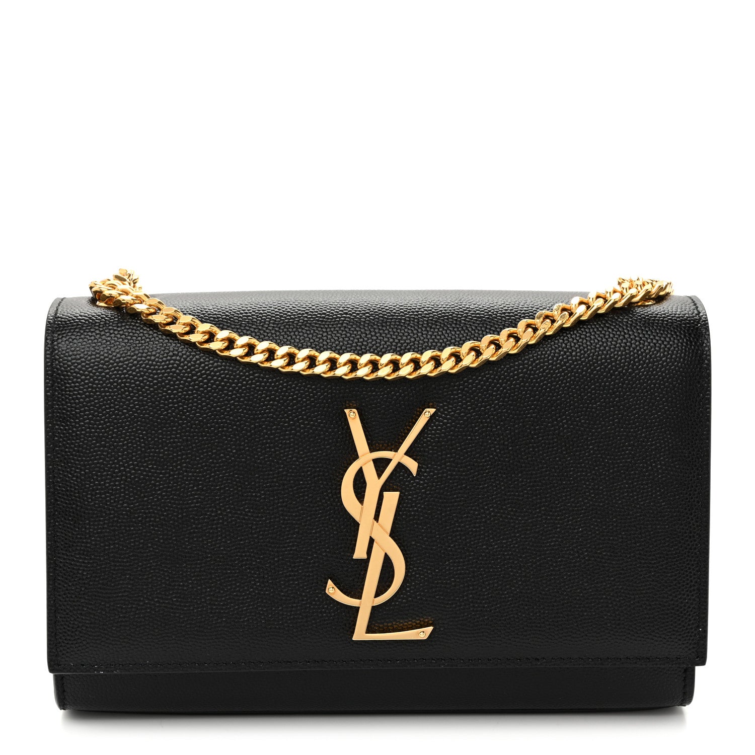 Saint Laurent Grain De Poudre Small Monogram Kate Satchel Black 1 of 9
