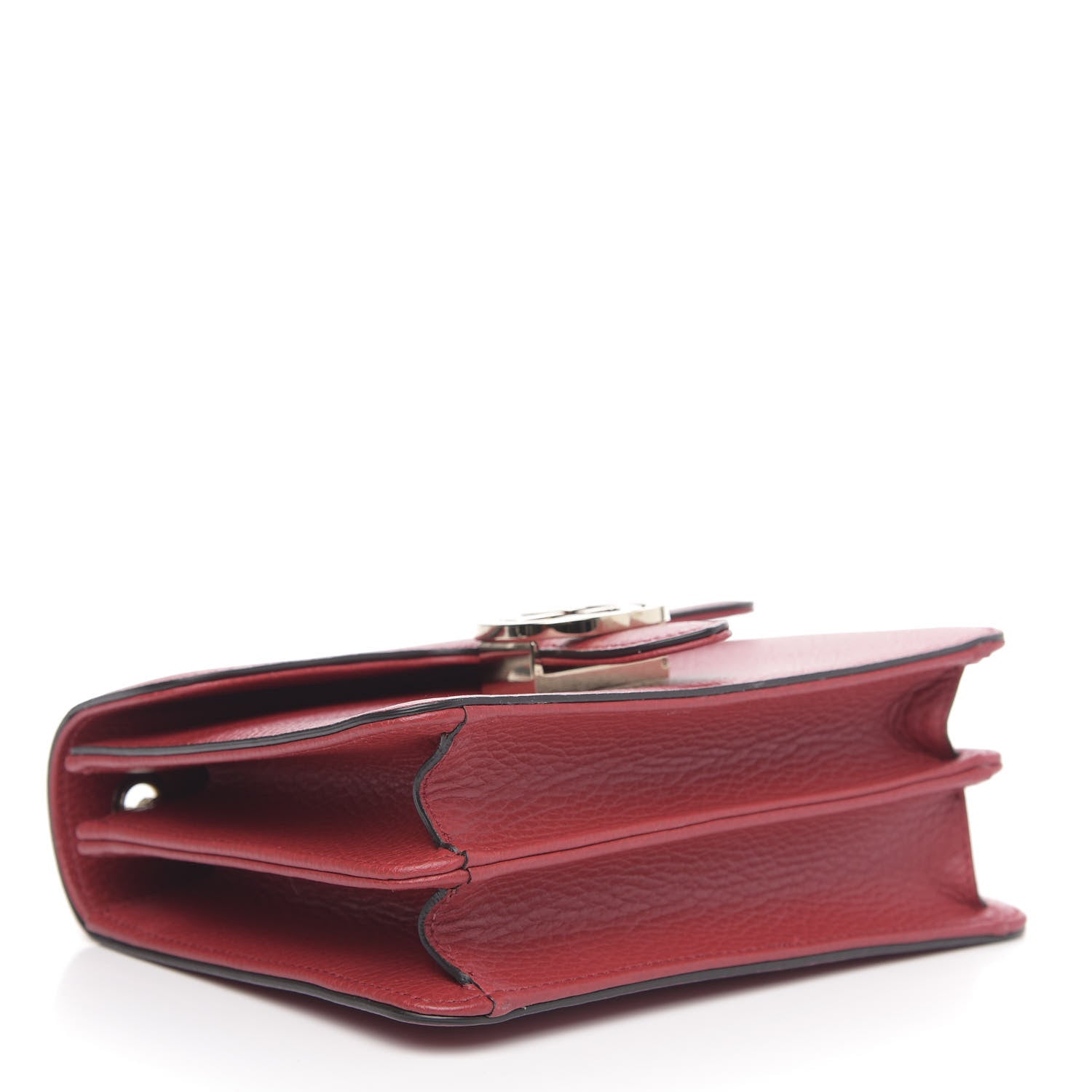 Gucci Dollar Calfskin Small Interlocking G Shoulder Bag Red 4 of 10
