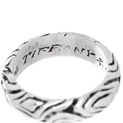 Tiffany Sterling Silver Wood Grain Band Ring 47 4.25 5 of 6