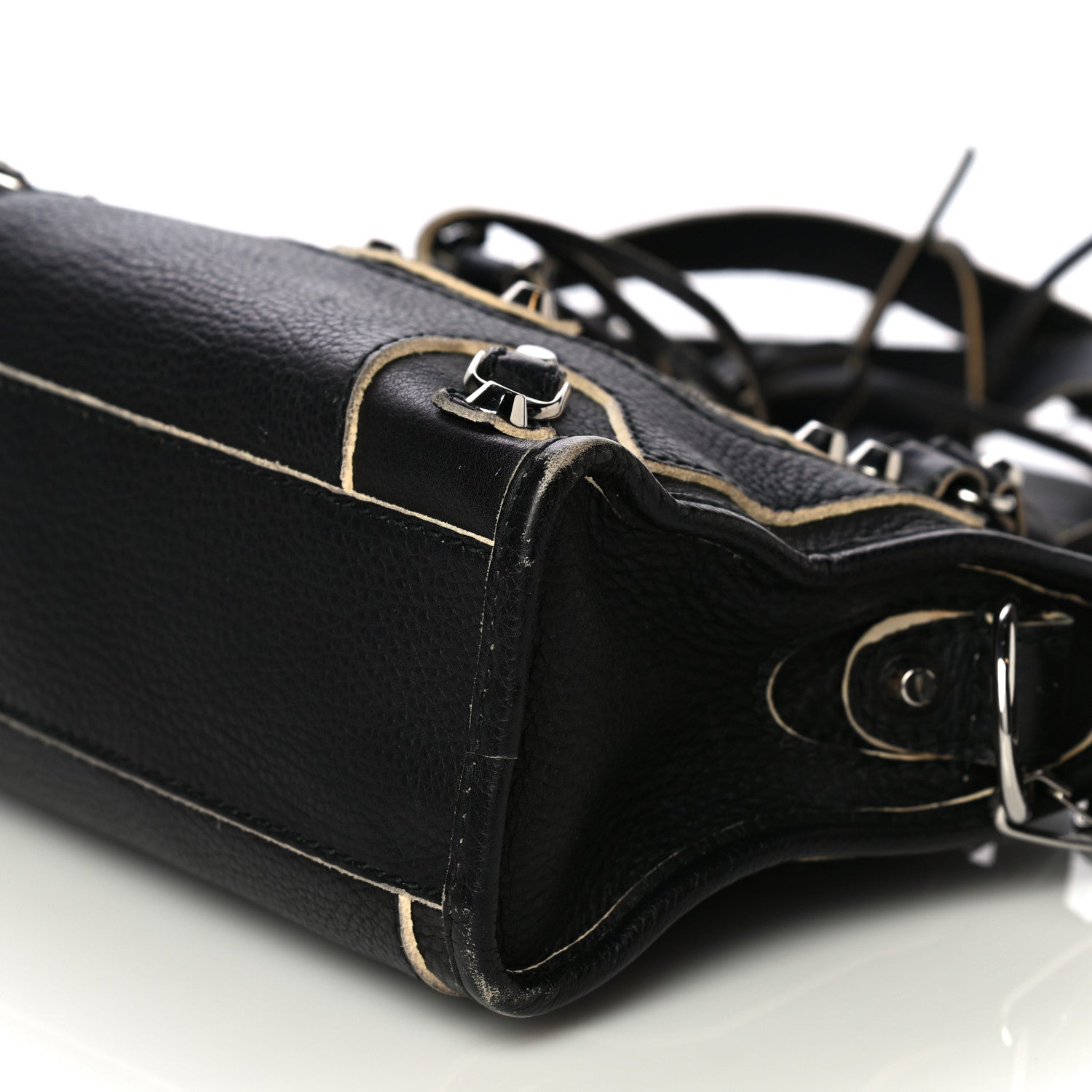 Balenciaga Supple Grained Calfskin Classic Silver Hardware Highlight Mini City Black 10 of 20