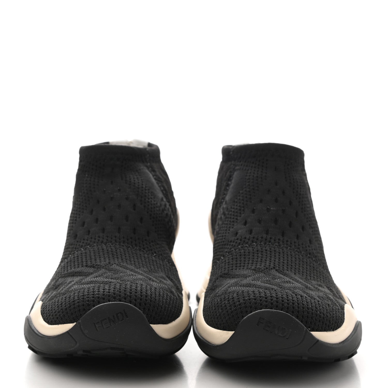 Fendi Technical 3D Mesh Womens FFluid Zip Up Sneakers 38 Black 2 of 8