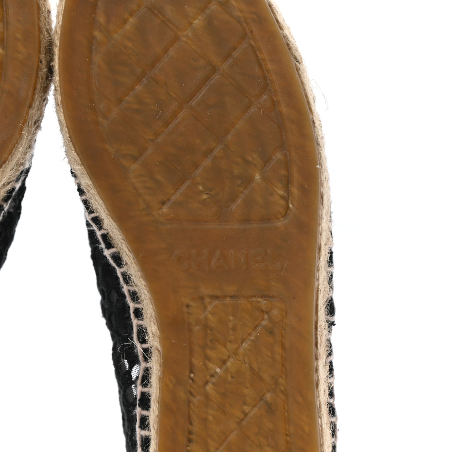 Lace Patent CC Espadrilles 37 Black