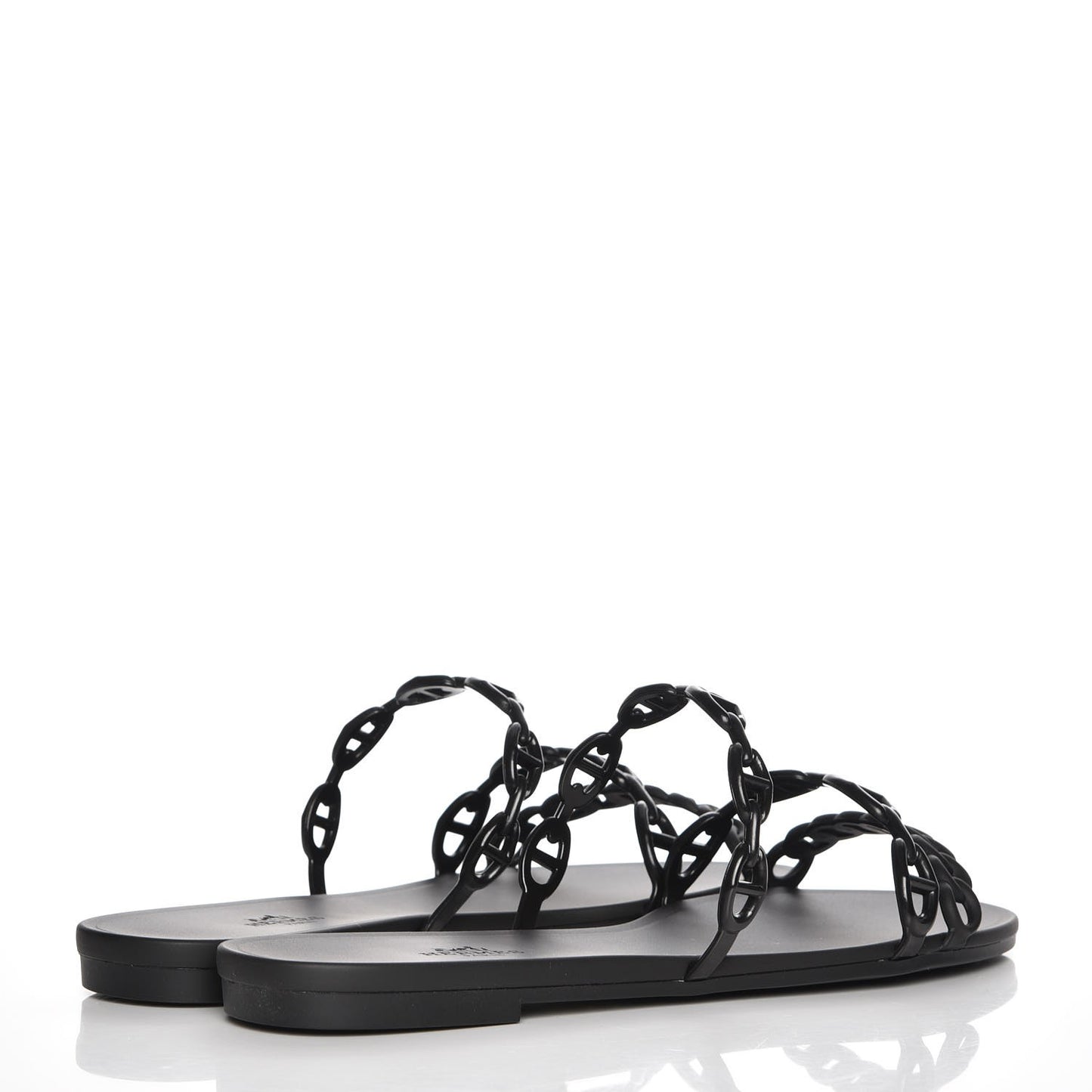 Rubber Chaine d'Ancre Rivage Sandals 40 Black