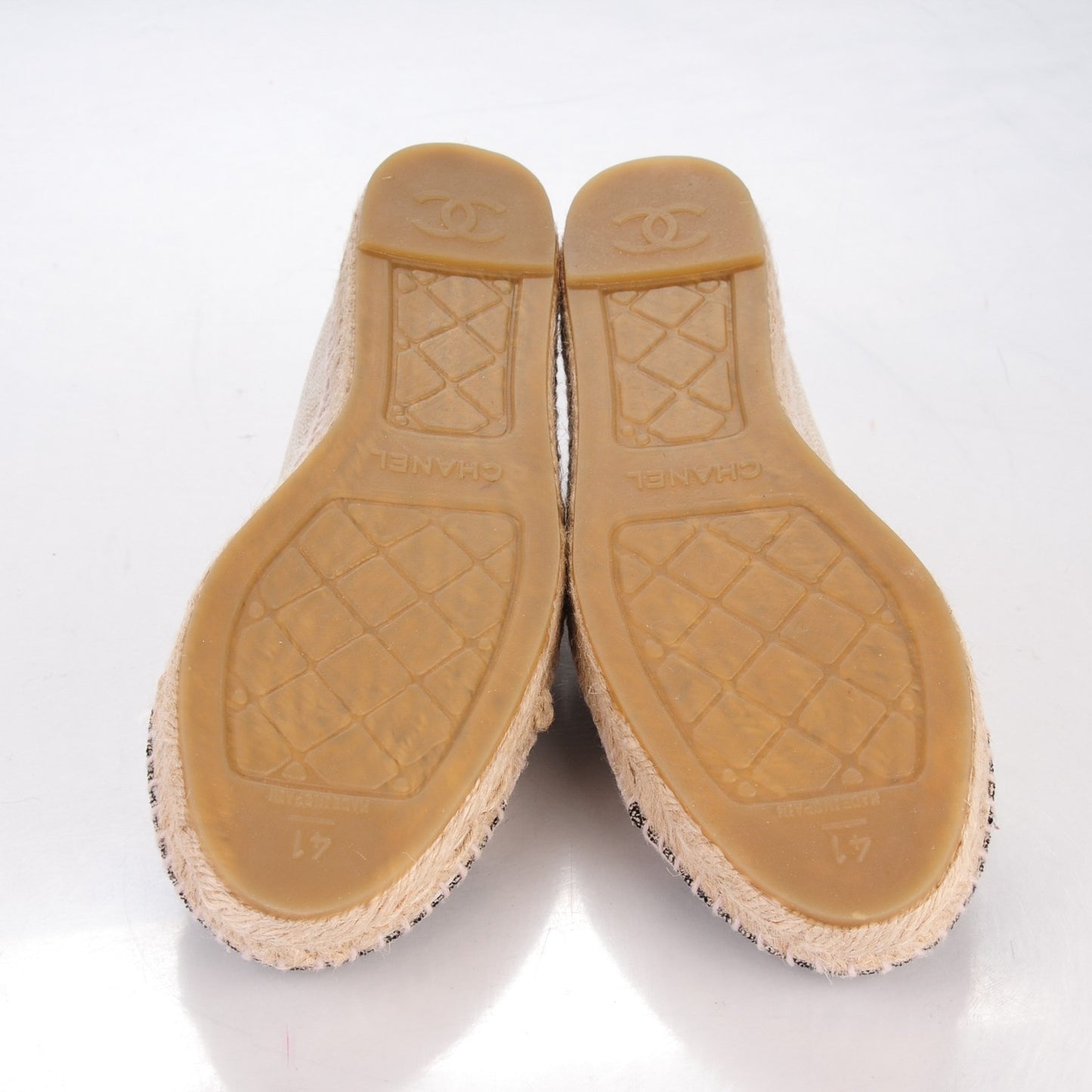 Toile Sequin CC Espadrilles 41 Beige Black
