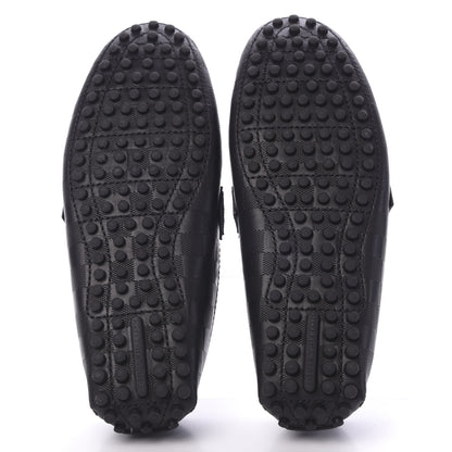 Louis Vuitton Damier Infini Mens Hockenheim Moccasin Loafers 7.5 Onyx 5 of 7