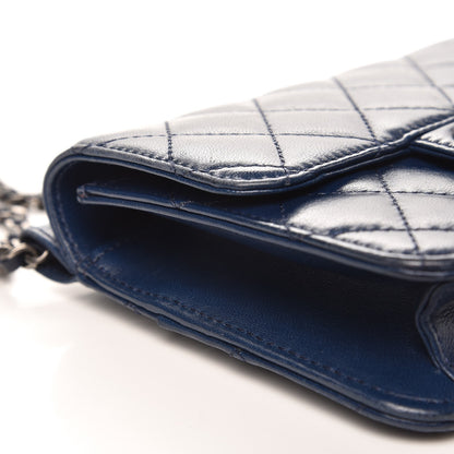 Chanel Lambskin Quilted Mini Crossing Times Flap Blue 8 of 9