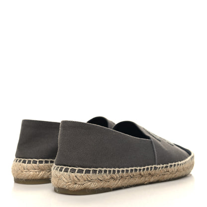 Chanel Canvas Grosgrain CC Espadrilles 40 Grey 4 of 9