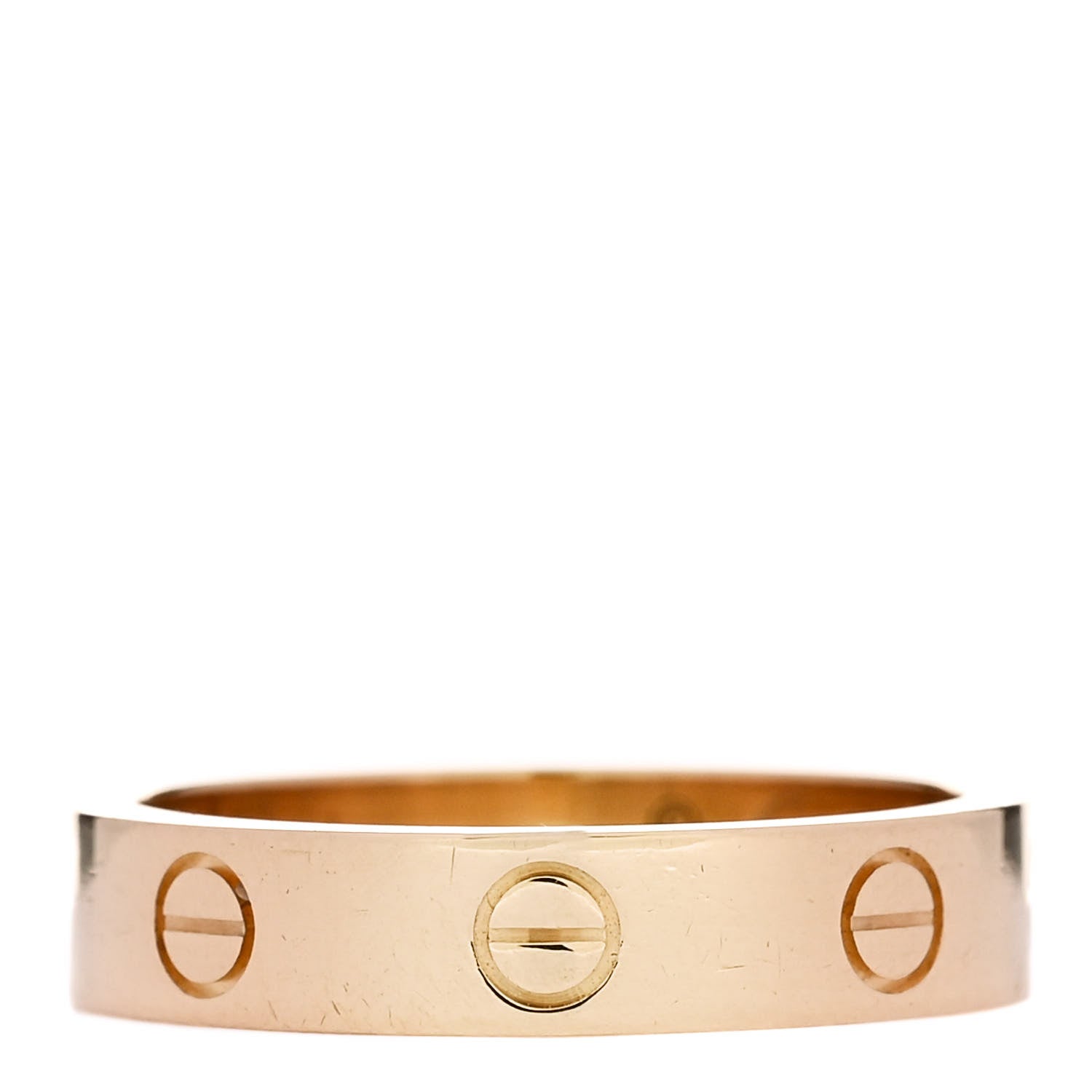 Cartier 18K Yellow Gold Diamond 4mm LOVE Wedding Band Ring 52 6 3 of 6